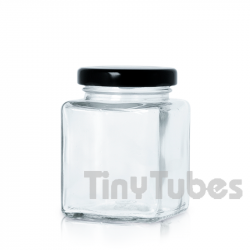 100ml Transparent CUBIC Glass Jar