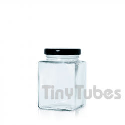 150ml Transparent CUBIC Glass Jar