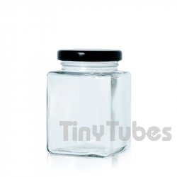 275ml Transparent CUBIC Glass Jar