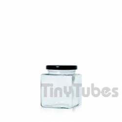 75ml Transparent CUBIC Glass Jar