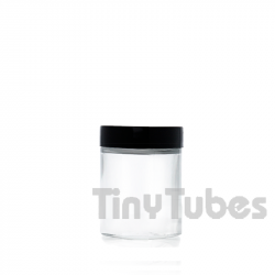 Transparent 75ml glass jar