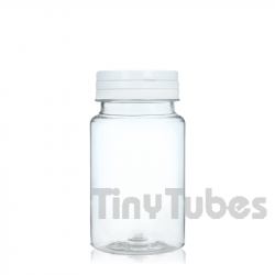 100ml PET Pill Jar with Hinged Lid