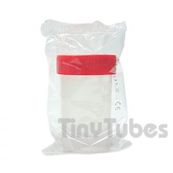 Sterile Sampling container 60ml with Red Cap