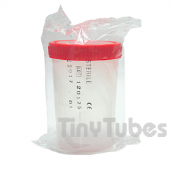 Sterile Sampling container 200ml with Red Cap