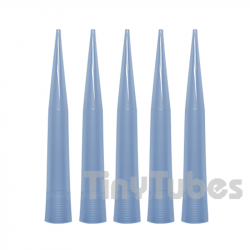 Disposable blue tips for automatic micropipettes