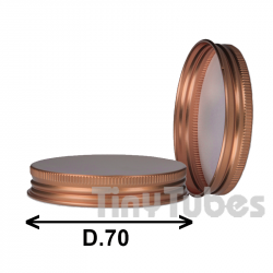 Bright Aluminum Copper Chicago Lid D70